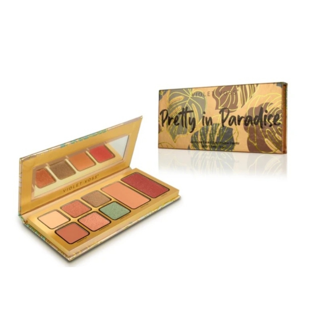 Pretty in Paradise Face & Shadow Palette Violet Voss Cosmetics full size nib
